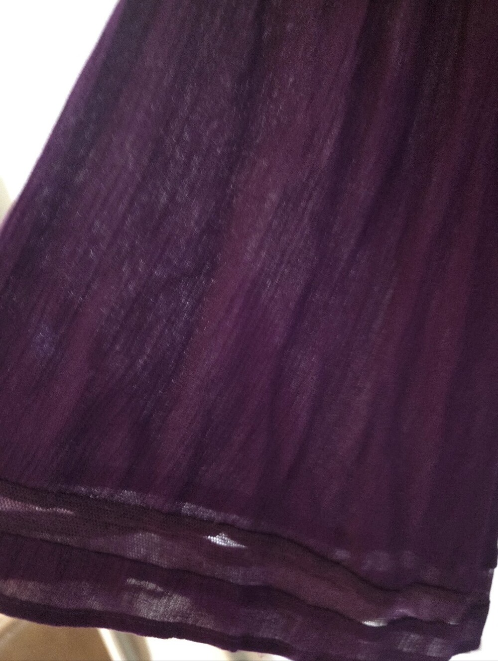 Reba Moonlight bliss  deep Plum Maxi Dress with Smocked Waist and Tie - Picture 6 of 7